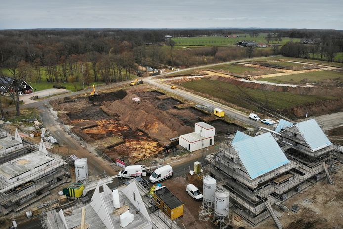 Nieuwebouw in de Bornsche Maten in Borne, een van de grootste nieuwbouwijken in deze regio.