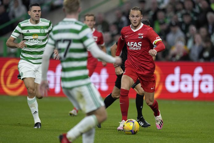 Teun Koopmeiners tijdens het eerste duel met Celtic.