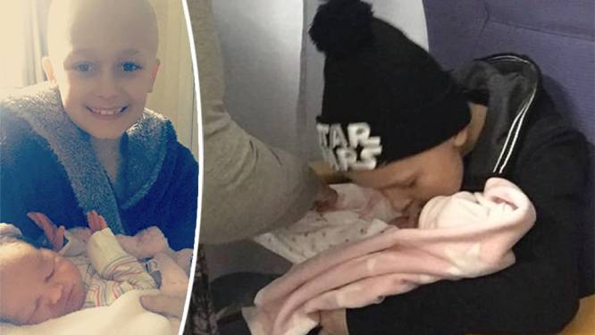 Terminaal jongetje (9) beloofde te blijven leven tot zijn zusje geboren was. Hij haalde het maar net