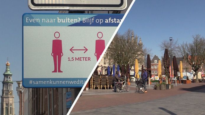 Donderdag, marktdag in Middelburg; maar vanwege de coronacrisis was het bijna griezelig rustig in de stad.