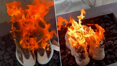 Protest met een prijskaartje: man verbrandt voor duizenden euro’s aan Yeezy-sneakers na antisemitische uitspraken Kanye West