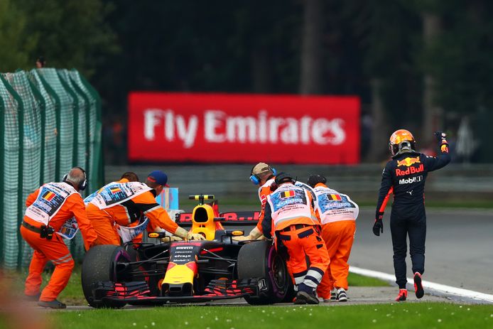 Op Spa-Francorchamps moest Verstappen opgeven met motorproblemen