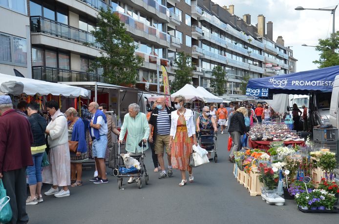 De markt in Ninove in maanden.