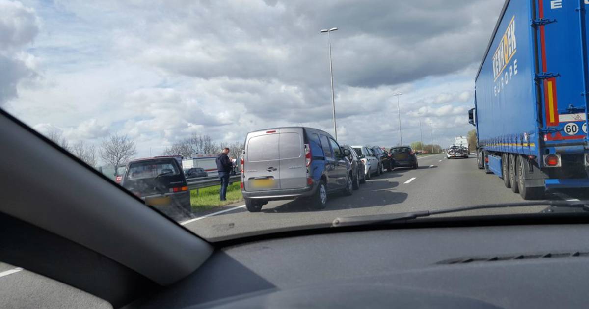 File door ongeval op A50 bij Apeldoorn.