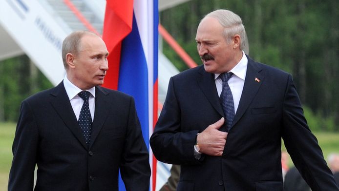 Vladimir Poutine et Alexandre Loukachenko, président du Bélarus