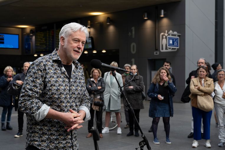 Wim Henderickx bij een promo-event voor de opera 'De bekeerlinge'.  Beeld Klaas De Scheirder