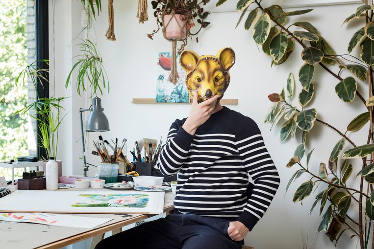 Geert De Weyers eerste expositie focust op het werk van illustrator Sebastiaan Van Doninck.  Beeld Steven Richardson
