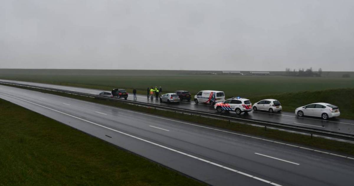 Aanrijding in file voor Westerscheldetunnel, tolplein afgesloten.