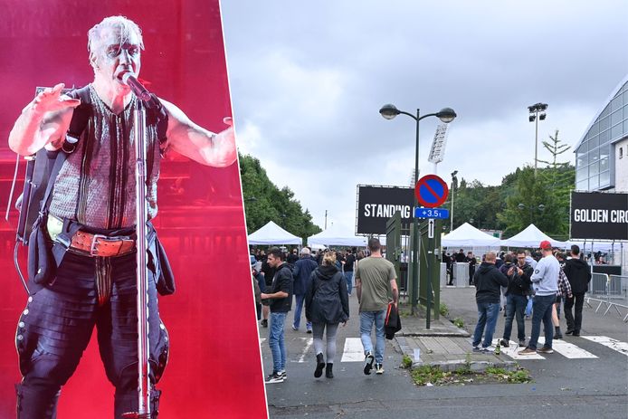 Protesten tegen frontman Till Lindemann bleven uit, de bezoekers gingen rustig op zoek naar hun plek in het stadion.