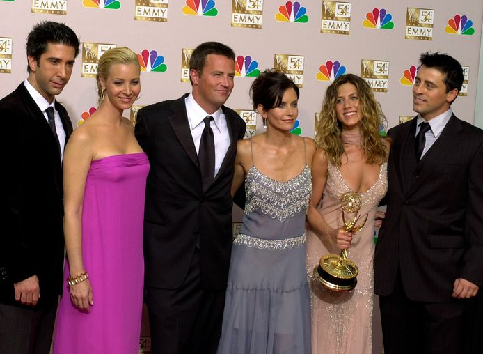 David Schwimmer, Lisa Kudrow, Matthew Perry, Courteney Cox Arquette, Jennifer Aniston en Matt LeBlanc.