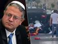 De Israëlische minister van Nationale Veiligheid Itamar Ben-Gvir (links) is gewond geraakt bij een auto-ongeval.