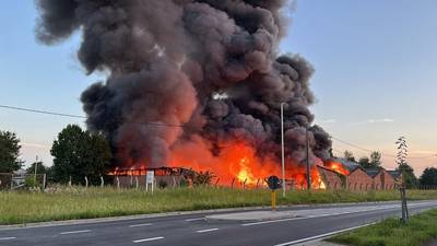 Uitslaande brand in magazijn in Ranst: geen gewonden, maar aanzienlijke schade