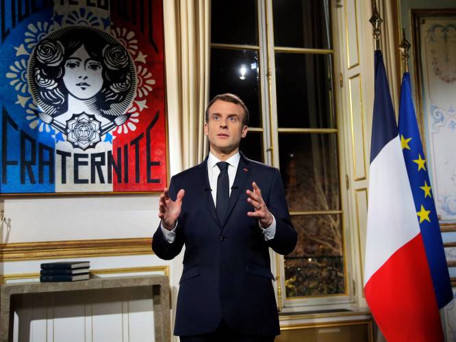 Franse president Macron in nieuwjaarstoespraak: “Ons land wil een betere toekomst bouwen. Dat is de les van 2018"