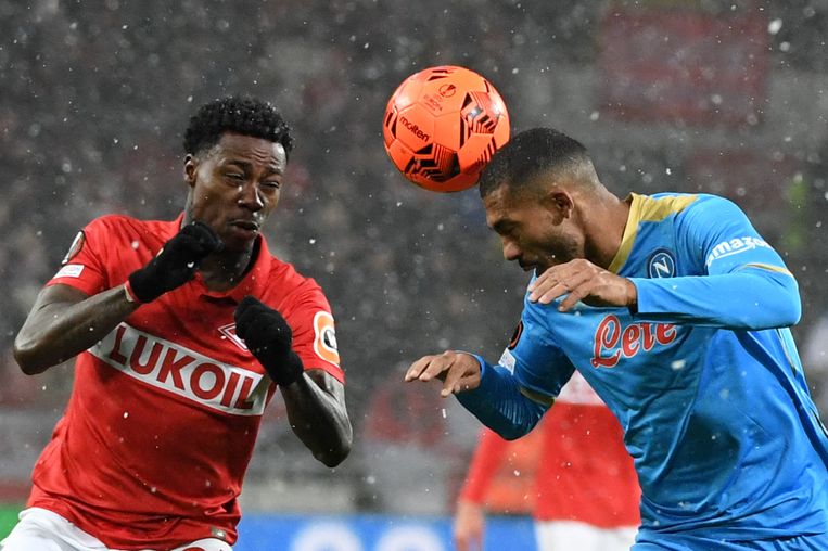 Quincy Promes op het veld bij Spartak Moscow. Beeld AFP