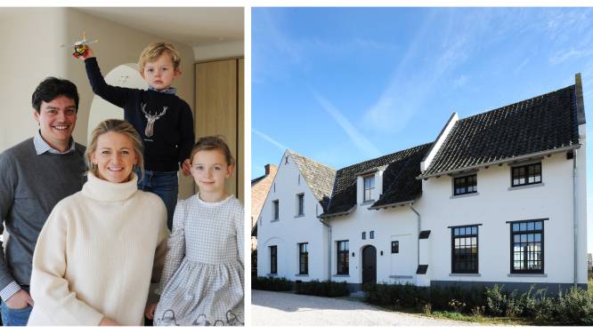 De nieuwbouw van Sofie (34) en Linus (35) is van 2019, maar lijkt er al veel langer te staan. “We lieten ons inspireren door Brugse begijnhofhuisjes”