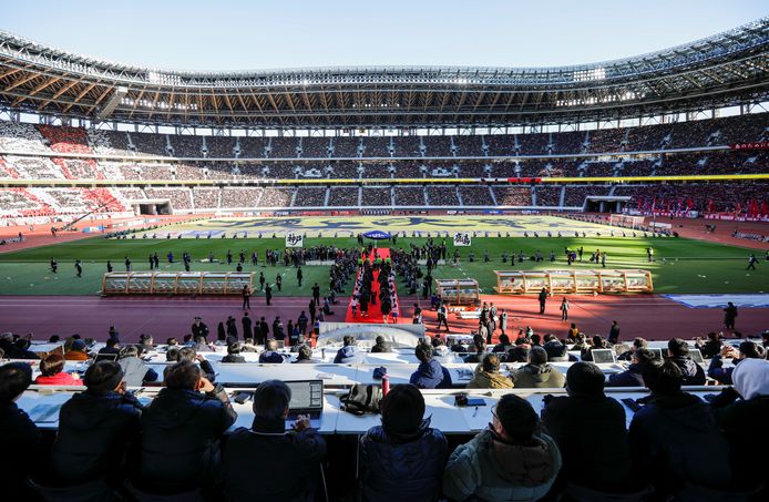 De match werd gespeeld in het nieuwe nationale stadion van Tokio, dat ook dienst zal doen tijdens de Olympische Spelen van dit jaar.