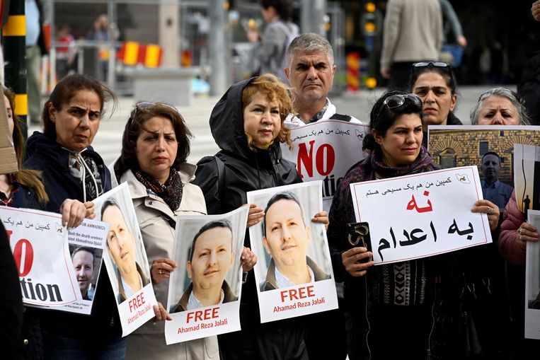 Demonstratie in Stockholm. Beeld via REUTERS