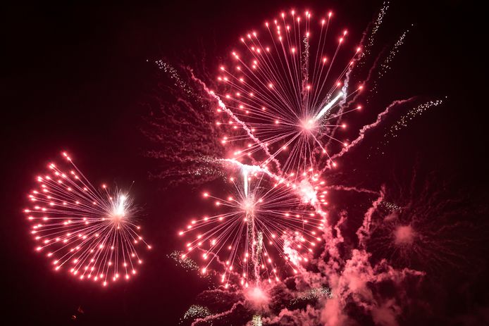 Vuurwerk in Dendermonde.