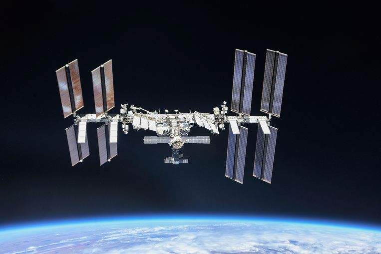 Het internationale ruimtestation ISS. 