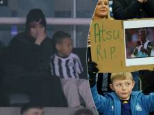 La forte émotion de l’épouse de Christian Atsu et deux de leurs trois enfants lors d'un hommage à Newcastle