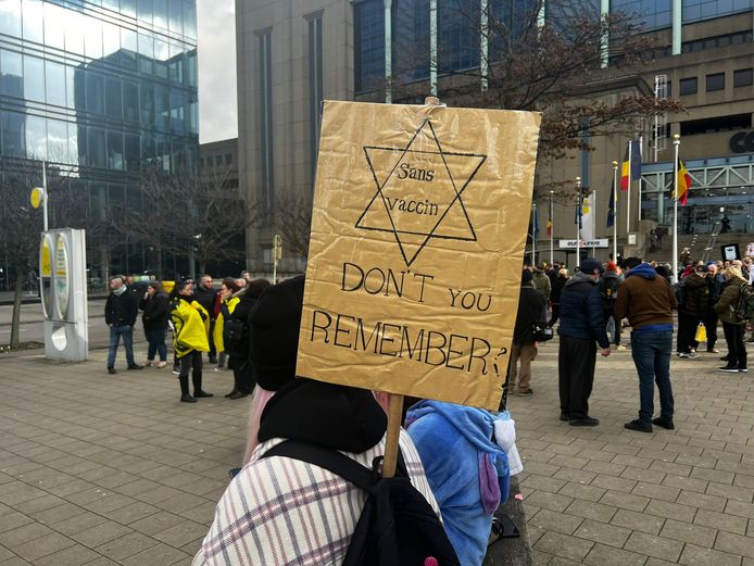 Bijeenkomst betoging Belgium United For Freedom, Brussel.