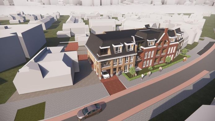 Ontwerp van de toekomstige appartementen op de locatie Tijhuis aan de Almeloseweg in Tubbergen.