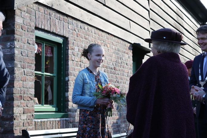 Prinses Beatrix is woensdagochtend op bezoek bij het Boerenbondmuseum in Gemert.