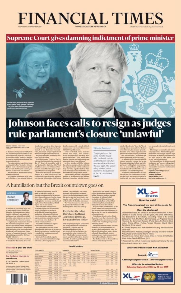 Financial times Beeld 
