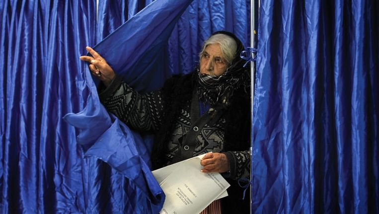 Een Roemeense vrouw heeft haat stem uitgebracht Beeld epa