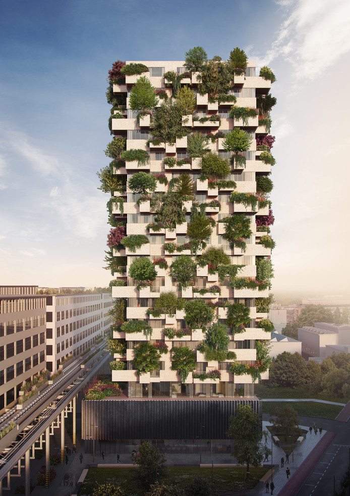 Strijp-S Eindhoven krijgt een verticaal bos in groene toren | Eindhoven ...