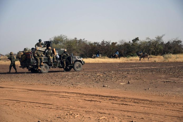 Een groep anti-jihadistische Special Forces patrouilleert op 6 november in de regio Tillabéri, in het westen van Niger.