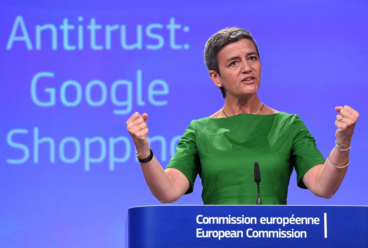 Eurocommissaris Margrethe Vestager. Beeld afp