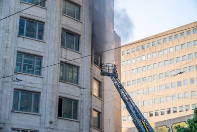 Un incendie dans un bâtiment proche de la Boerentoren à Anvers