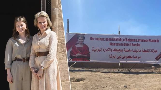 Queen Matilda? Onze koningin en prinses Elisabeth worden verwelkomd met spandoek vol fouten