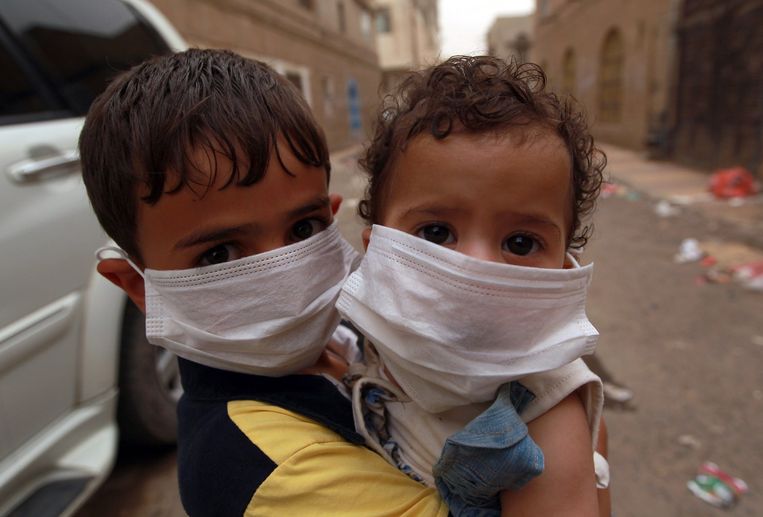 Kinderen in Sanaa, Jemen. Beeld afp