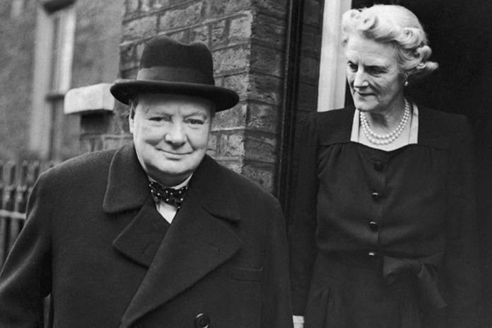 Winston Churchill en zijn vrouw Clementine.