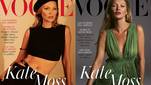 Kate Moss siert 27 jaar na haar debuut opnieuw de cover van de Britse Vogue