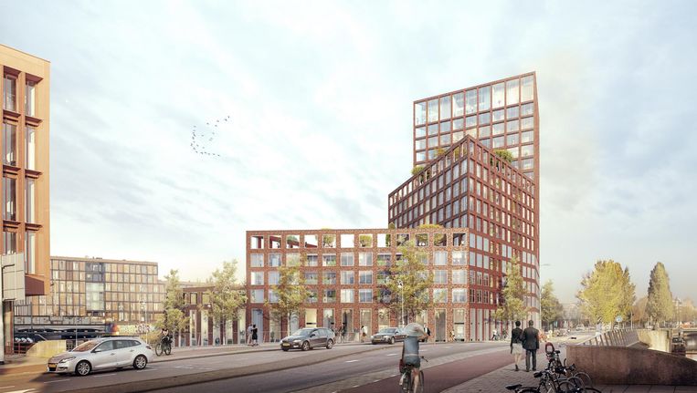 De woontoren wordt 60 meter hoog Beeld VORM