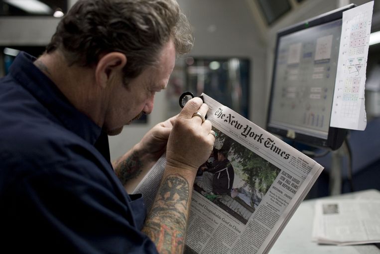 The New York Times is erin geslaagd het gevoel van een dagelijkse geschreven krant naar audio om te zetten Beeld Getty Images