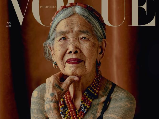 106-jarige maker van zeer pijnlijke tattoos is oudste Vogue-covermodel ooit