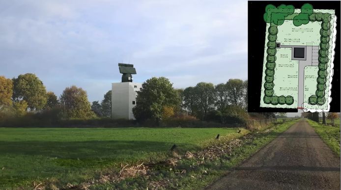 Een impressie van de nieuwe defensieradar die volgens Defensie in Herwijnen moet verrijzen.