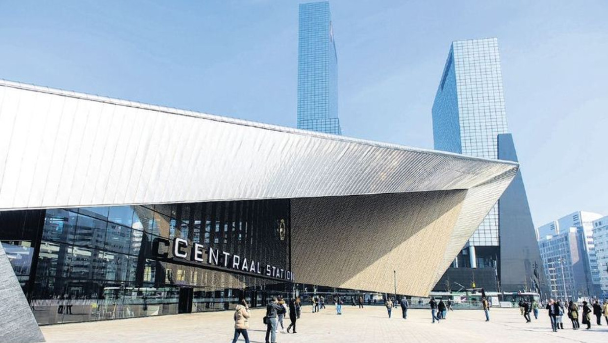 Het nieuwe Rotterdam Centraal, boegbeeld van het nieuwe Rotterdam. Beeld Ronald van den Heerik, HH