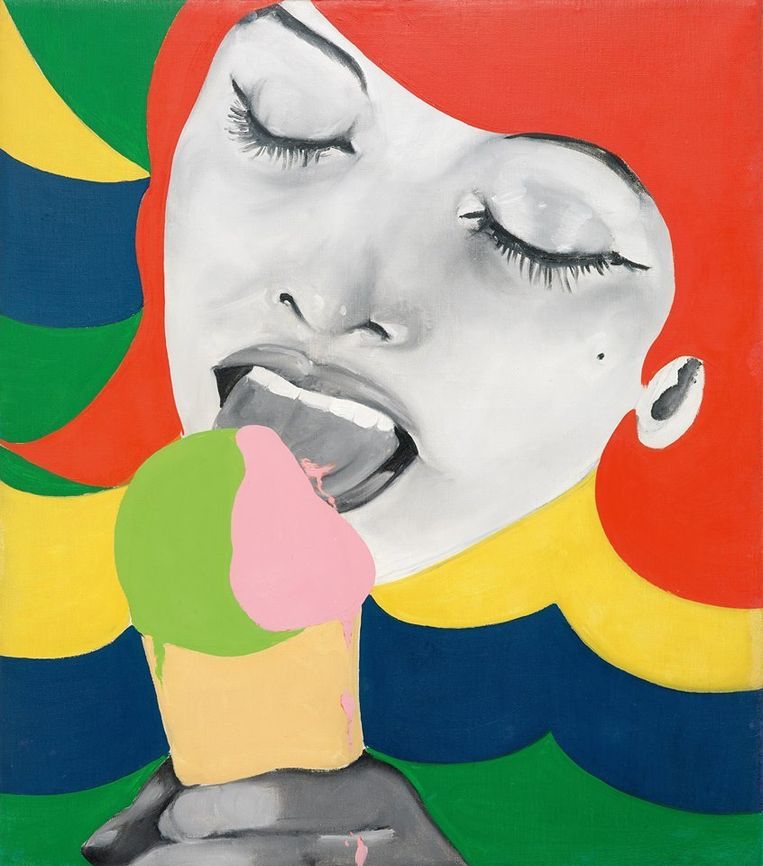 'Ice Cream', een werk van de Belgische kunstenares Evelyne Axell uit 1964. Beeld Museum of Art Philadelphia