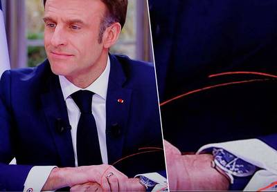 Franse president Macron belandt in storm van kritiek door het dragen van luxehorloge van 