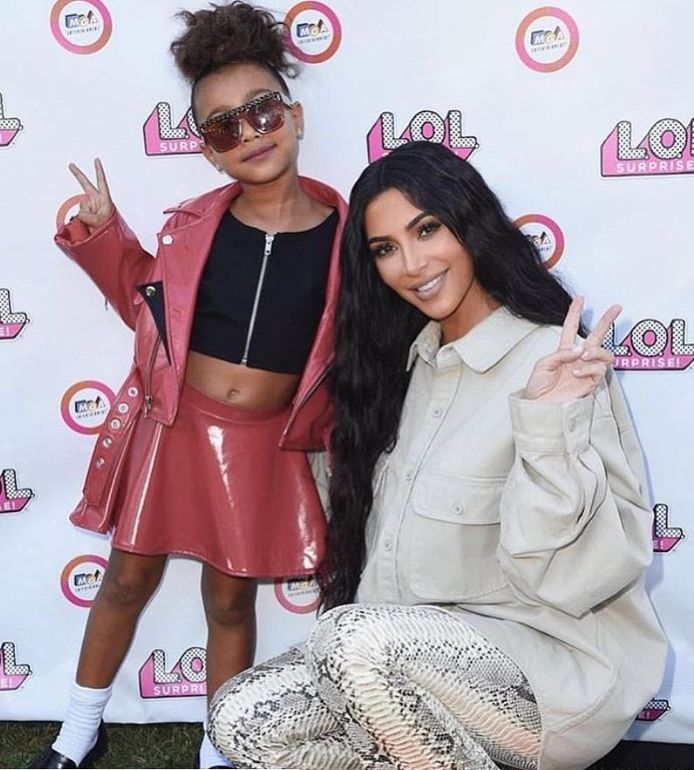 Kim Kardashian en haar dochter North