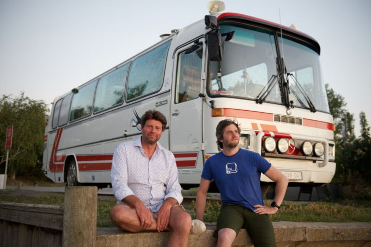 'De Colombus', met Wim Lybaert en Lieven Scheire. Beeld VRT