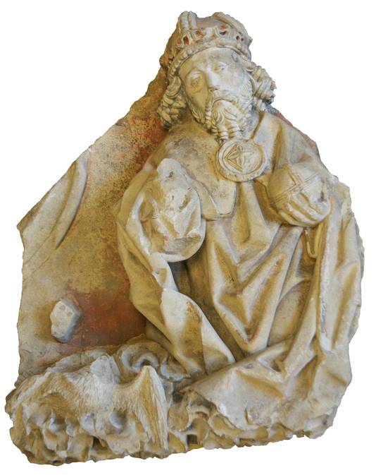Het unieke godsbeeld dat werd gevonden in de Sint Walburgiskerk in Zutphen.