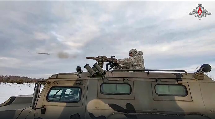 Een foto die vrijgegeven werd door het Russische ministerie van Defensie.