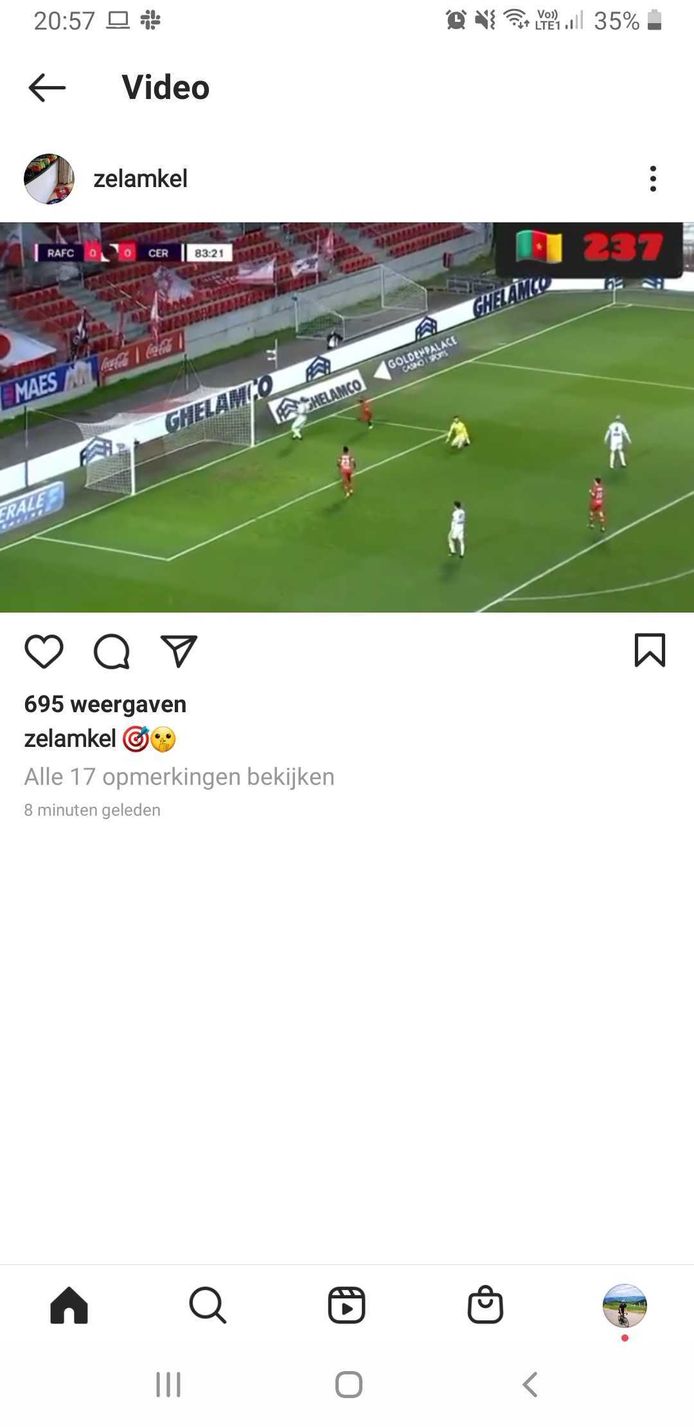 Didier Lamkel Zé op Instagram.