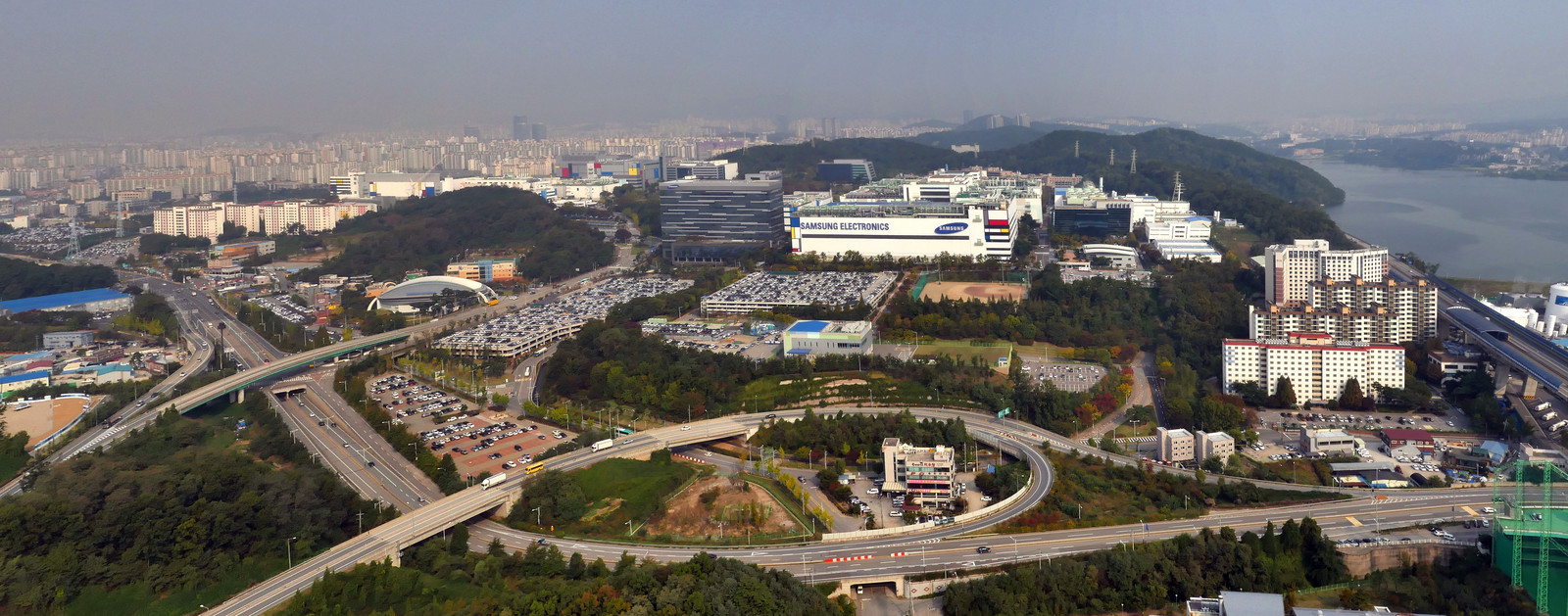 Een campus van Samsung in Hwaseong (Zuid-Korea).